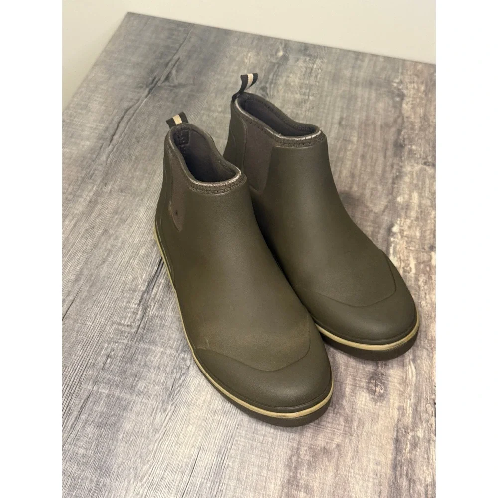 Gator Waders Mens Camp Boots Olive Green Waterproof Rubber Ankle Deck Boots 11